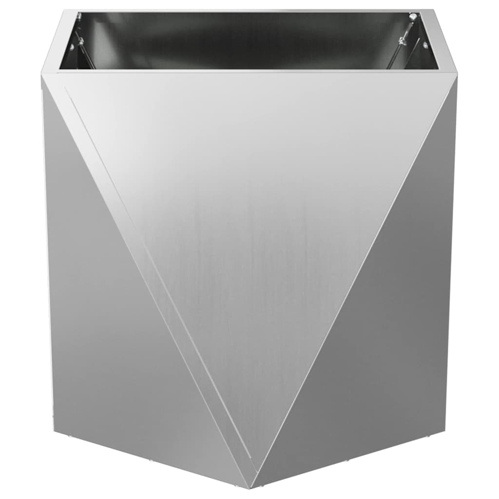 Jardinera 2 Uds. Plateado 40 X 40 X 40 Cm Acero Galvanizado_5