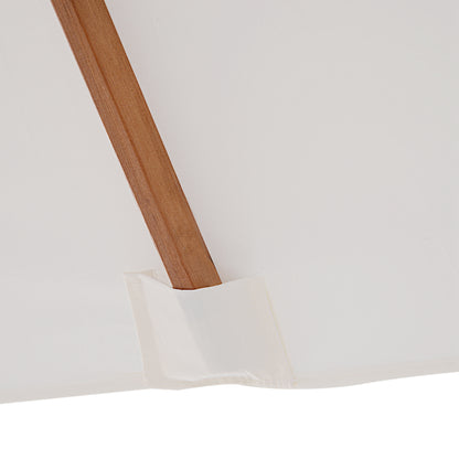 Outsunny Sombrilla De Jardín Rectangular 200x150x235 Cm Anti-uv Crema_4