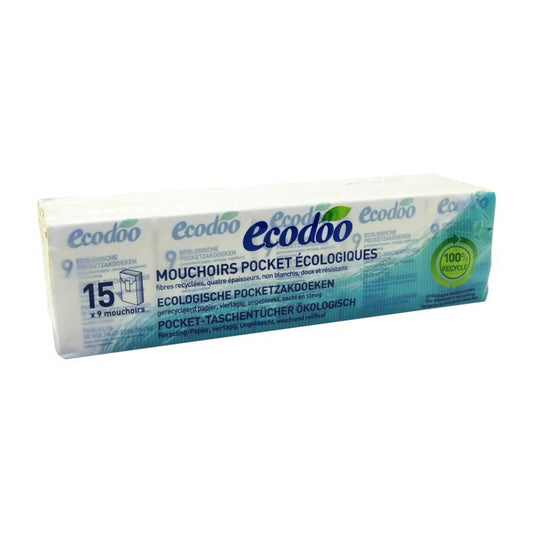 Pañuelo Bolsillo 100% fibra reciclada Ecodoo  15 Uds