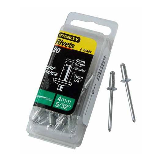 Remaches de aluminio 3 x 6,5mm (20 u.)