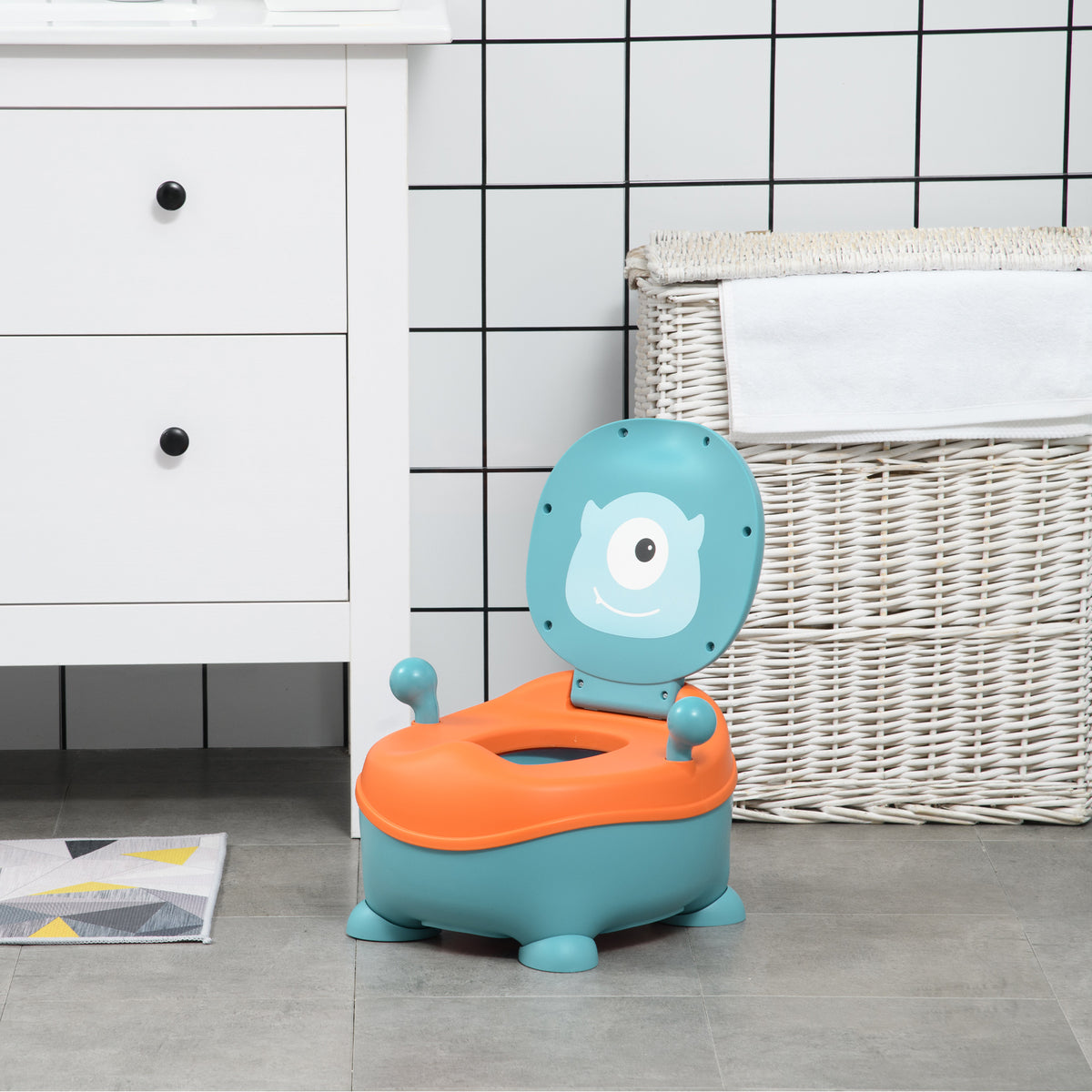 Zonekiz Orinal Para Bebé De 6-36 Meses Portátil Con Tapa 35,6x35,7x22,2 Cm Azul_1