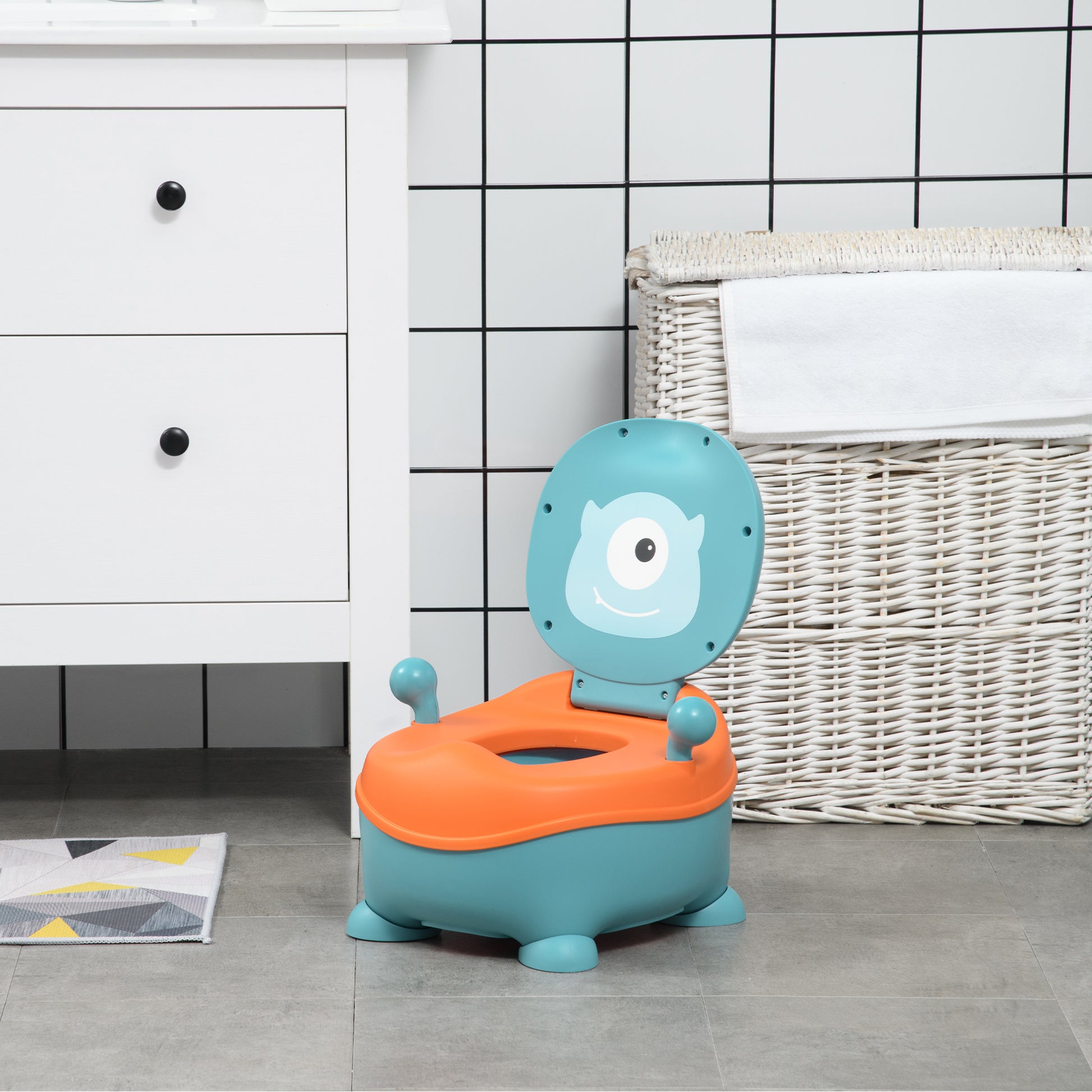 Zonekiz Orinal Para Bebé De 6-36 Meses Portátil Con Tapa 35,6x35,7x22,2 Cm Azul_1
