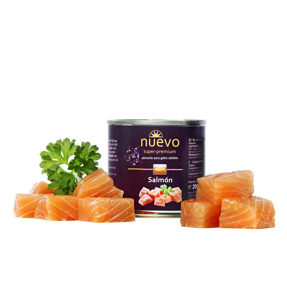 Nuevo Lata Gato adulto Salmón 200 g