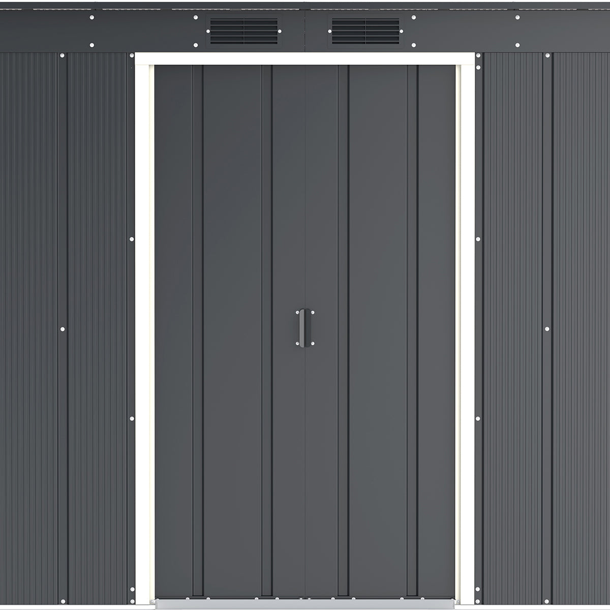 Caseta Jardín Eco Pent Roof 6×4 Metal Gris Antracita_4