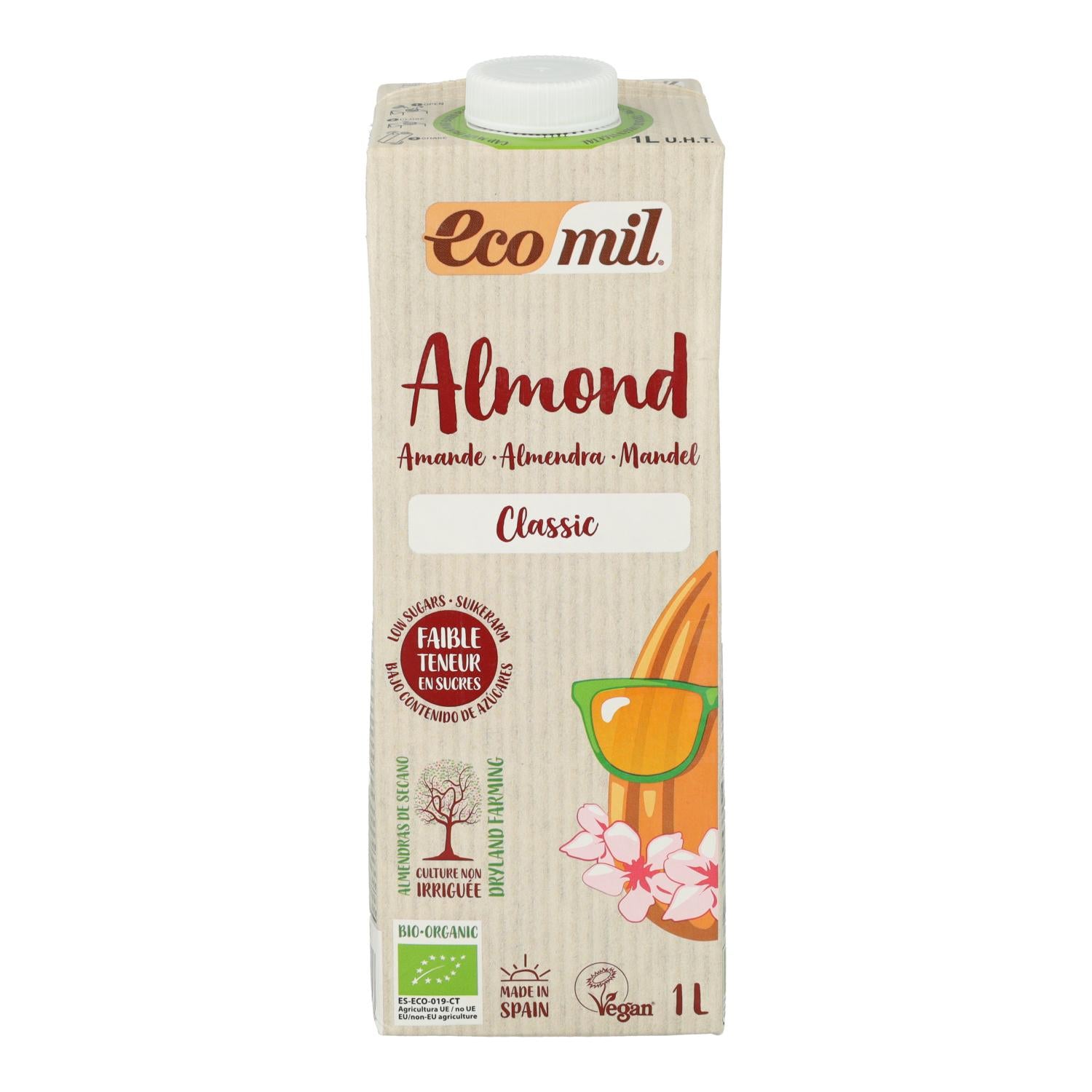 Bebida vegetal de Almendra classic bio Ecomil 1 L