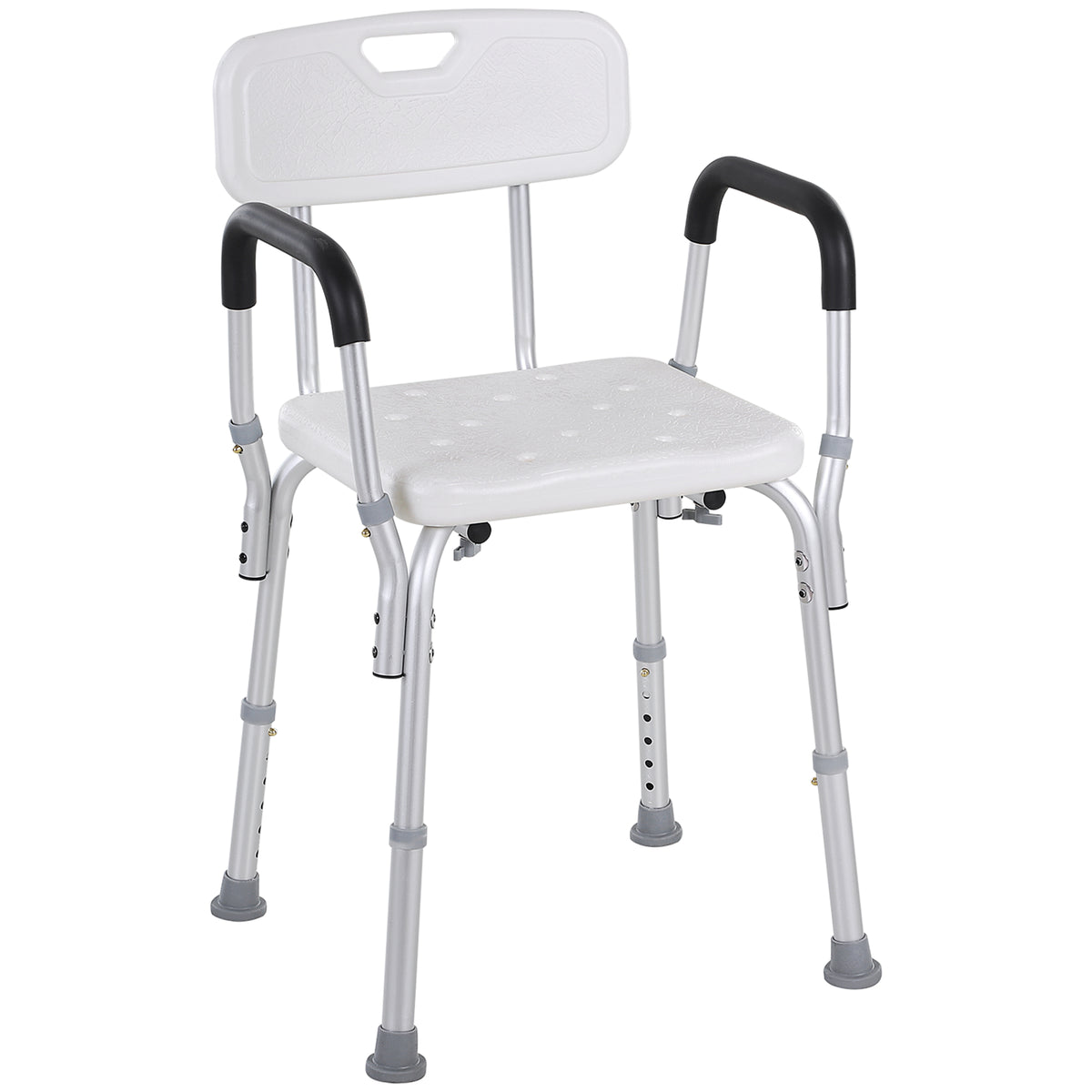 Homcom Silla Ducha Personas Mayores Antideslizante Con Altura Ajustable_0