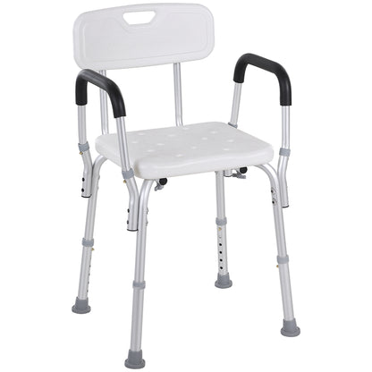 Homcom Silla Ducha Personas Mayores Antideslizante Con Altura Ajustable_0