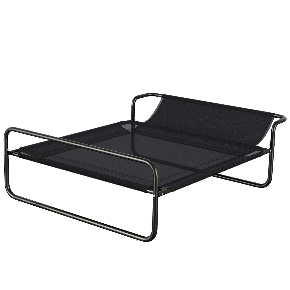 Pawhut Cama Elevada Para Perros Refrescante Y Transpirable 106x81x33 Cm Negro_1