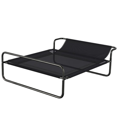 Pawhut Cama Elevada Para Perros Refrescante Y Transpirable 106x81x33 Cm Negro_1