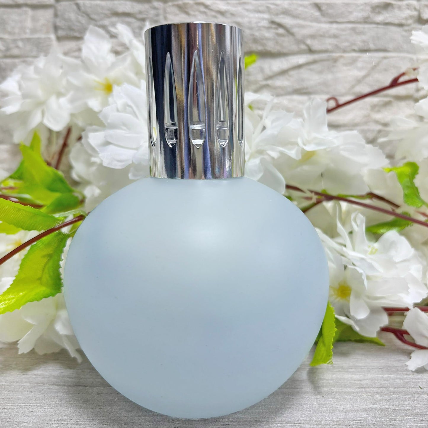 Lámpara Catalítica Azul Grisáceo Mate + Aroma Caribbean Passion 500ml - Elimina Olores, Impurezas Y Perfuma_2