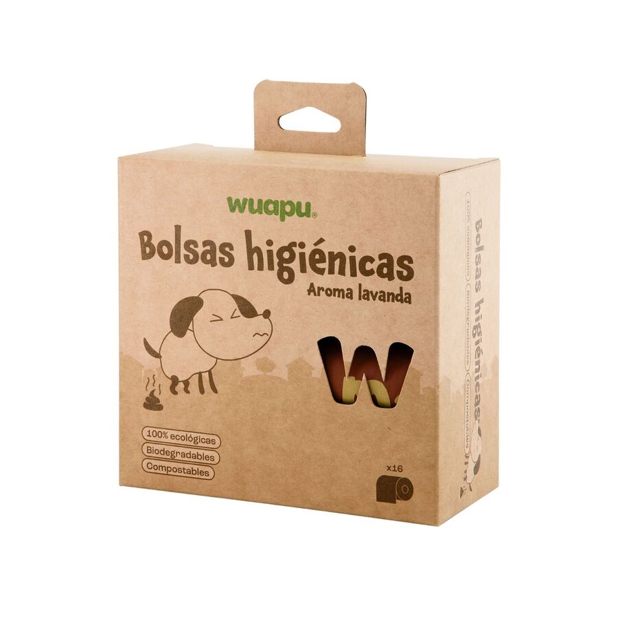 Pack 16 Rollos De Bolsas Higiénicas Biodegradables Recoge Excrementos De Perro. Rollos De 15 Bolsas_0