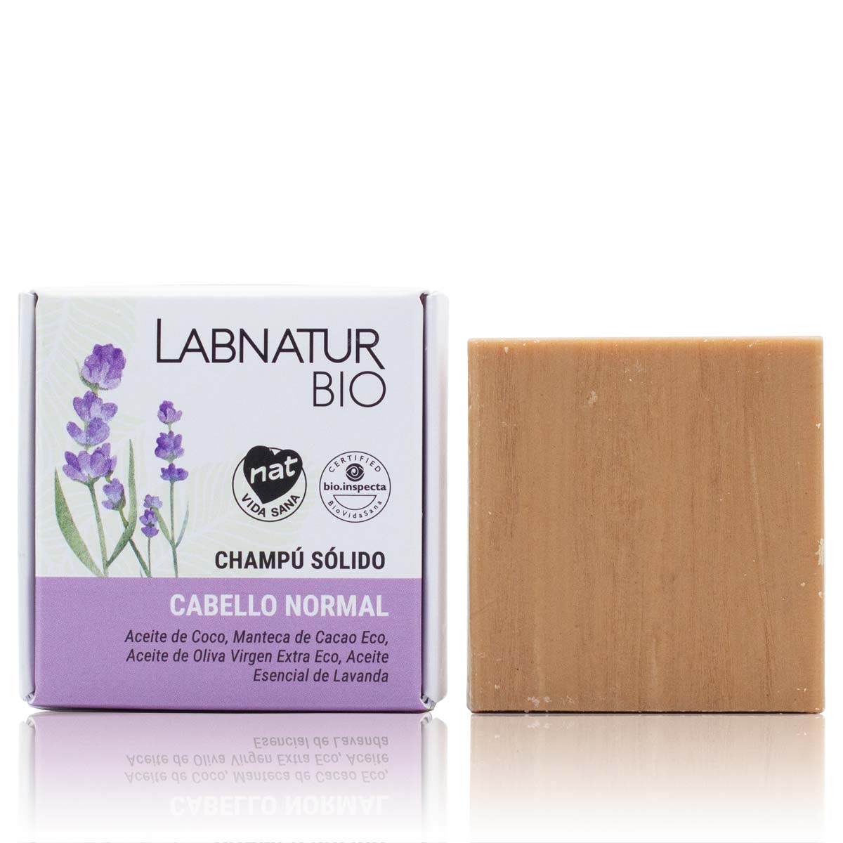 Champú Sólido para Cabello Normal Labnatur 75 g | Coco y Lavanda | Hidratación, Suavidad y Brillo | Vegano_0
