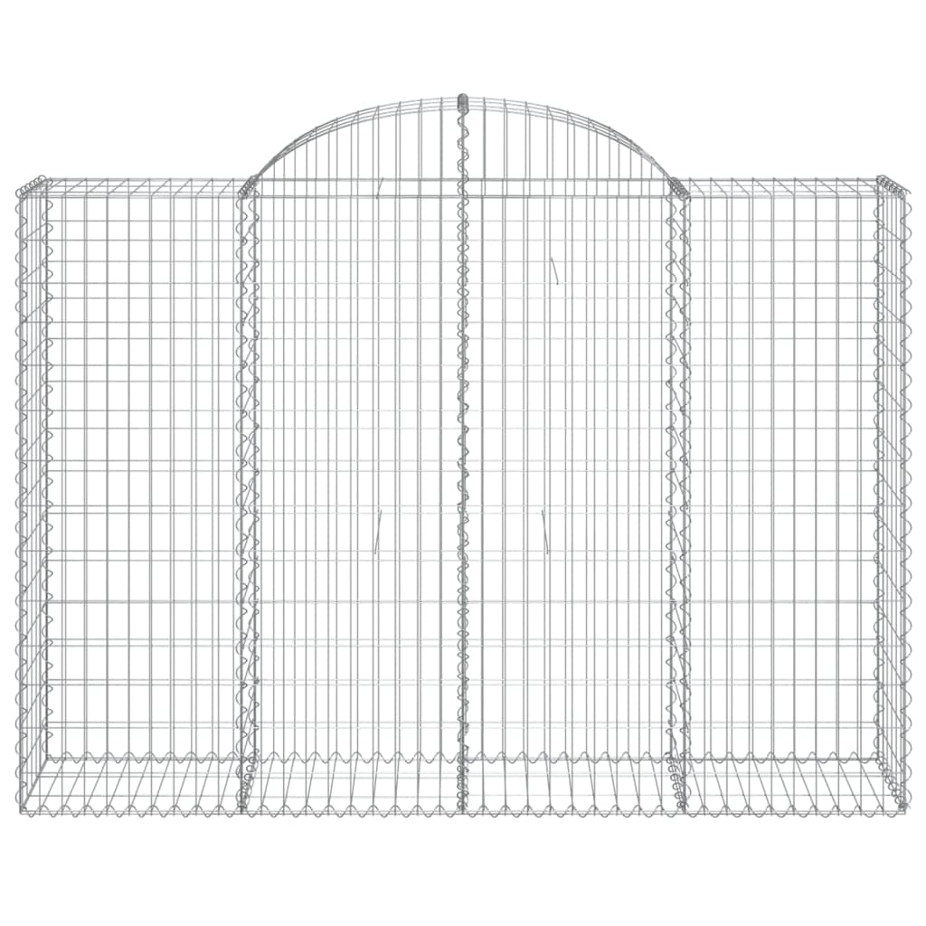 Cestas Gaviones 9 Uds Forma De Arco Hierro 200x50x140/160 Cm_3