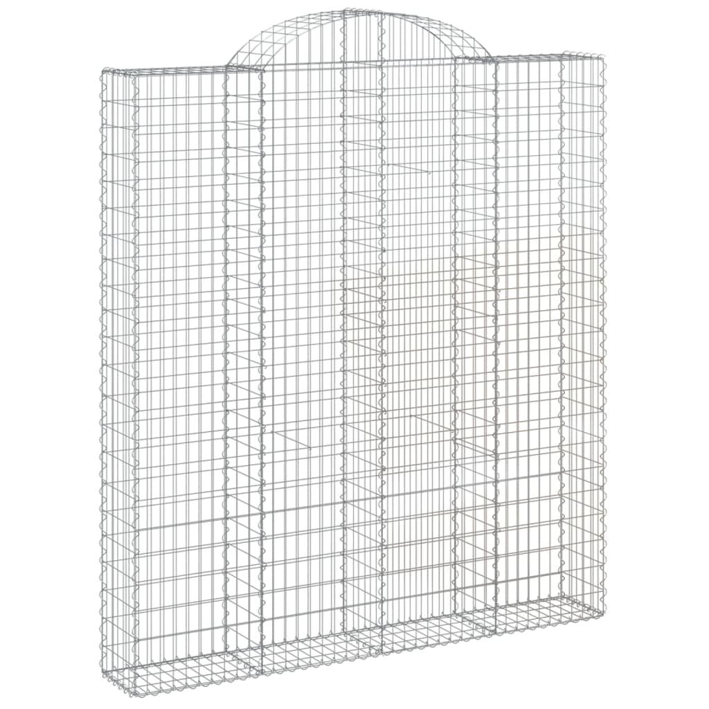 Cestas De Gaviones 3 Uds Forma De Arco Hierro 200x30x220/240 Cm_2
