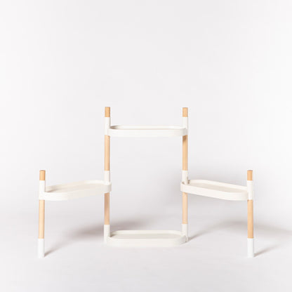 Soporte Modular Citysens De 4 Bandejas – Blanco, Polipropileno 100% Reciclado Y Madera Ecológica Pefc_5