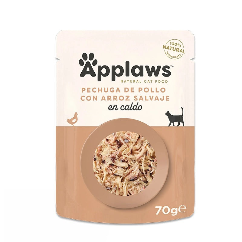 Comida húmeda para gatos Sobre Pollo con arroz salvaje 70 g Applaws Cat