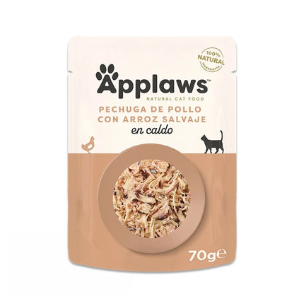 Comida húmeda para gatos Sobre Pollo con arroz salvaje 70 g Applaws Cat