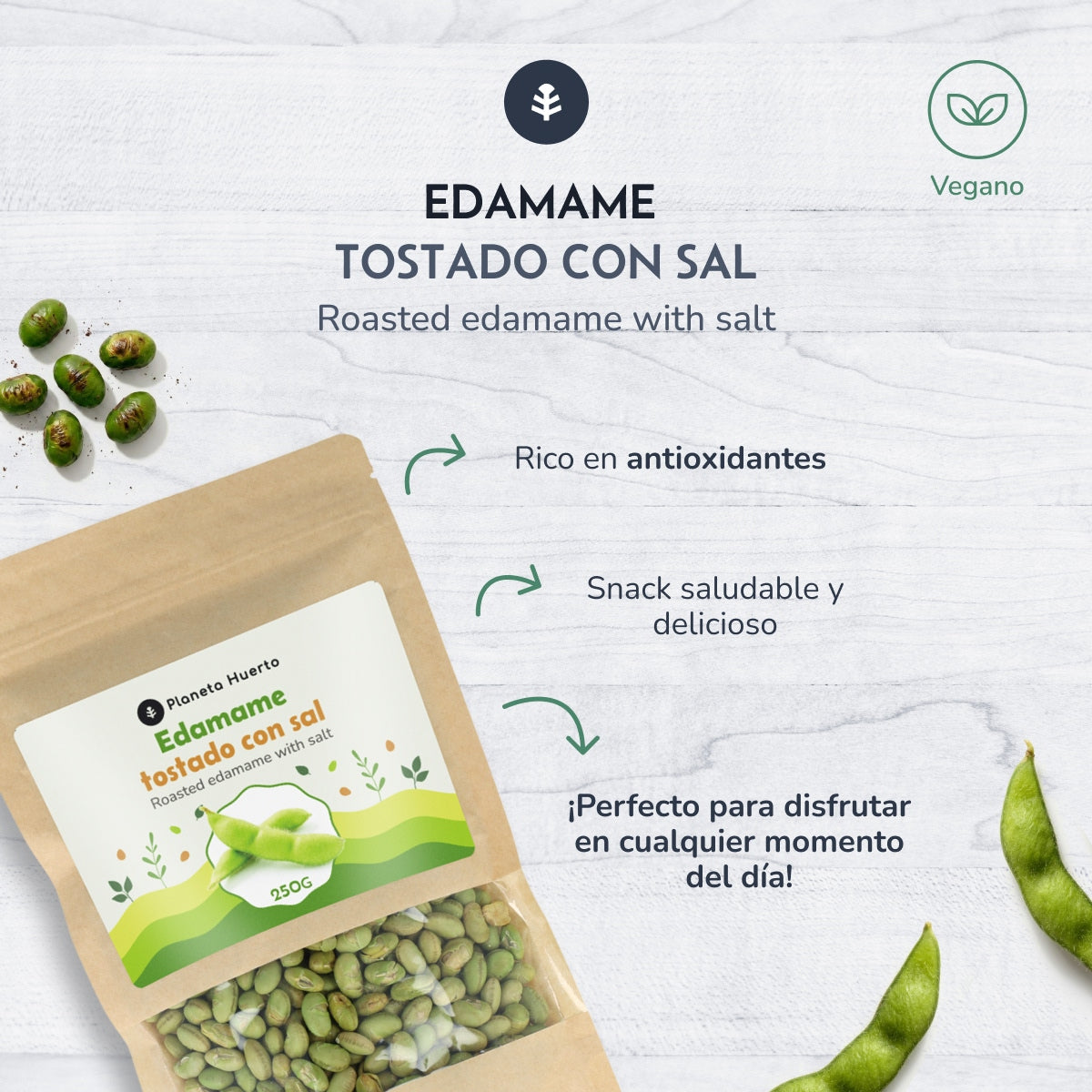 Edamame tostado y salado Planeta Huerto 250 g
