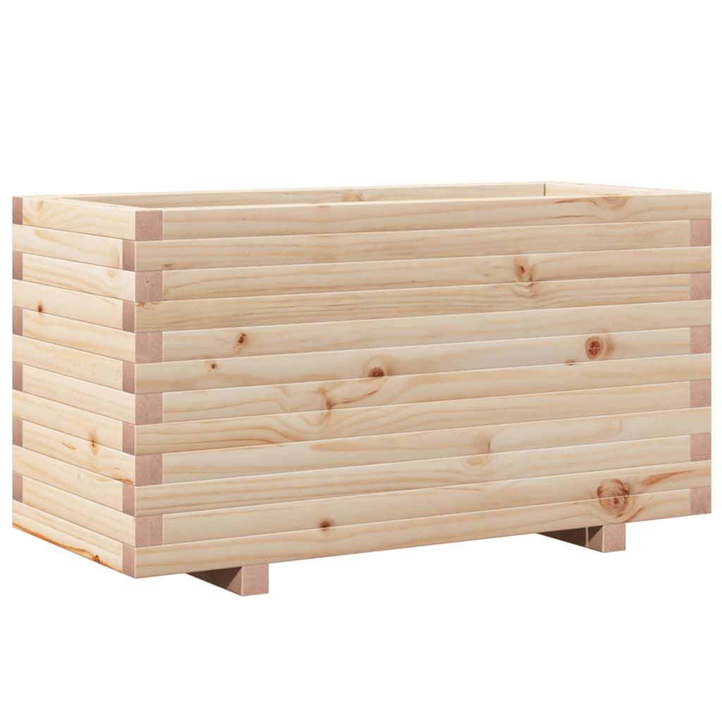 Jardinera Madera Maciza De Pino 90x40x49,5 Cm_0