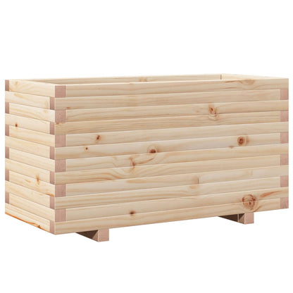 Jardinera Madera Maciza De Pino 90x40x49,5 Cm_0