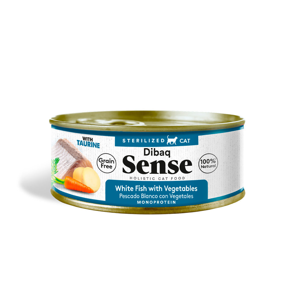 Dibaq Sense Cat Esterilizado Pescado Blanco Con Vegetales (70 G X 12 Uds)_1