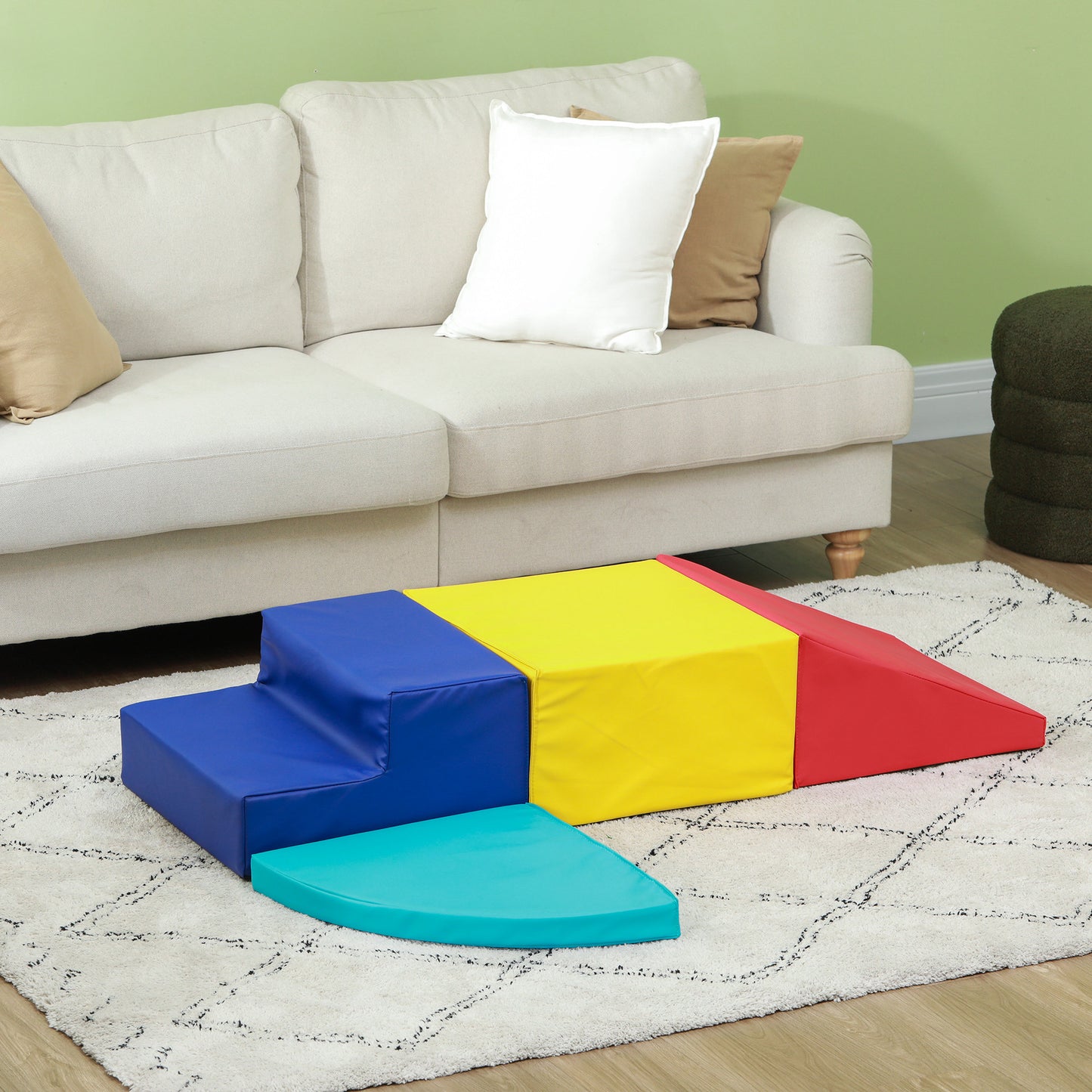 Homcom Juego De 4 Bloques Psicomotricidad Para Niños Multicolor_1