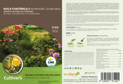 Cultivers Roca Fosfórica 1 Kg. Aporte Natural De Fósforo, Calcio Y Hierro. 100% Ecológico. Preparación De Terreno…_1