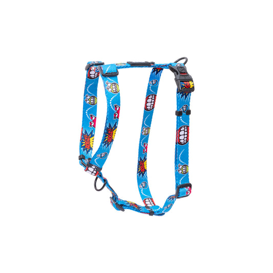 Arnés Para Perro, Modelo Fusion De Rogz, Estampado Comic Azul. Talla S (8-14kg)_0