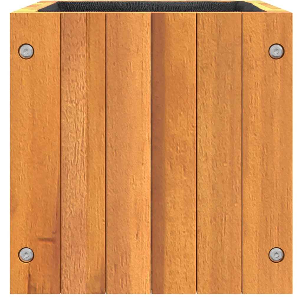 Jardinera De Madera Maciza De Acacia 25x25x25 Cm_5