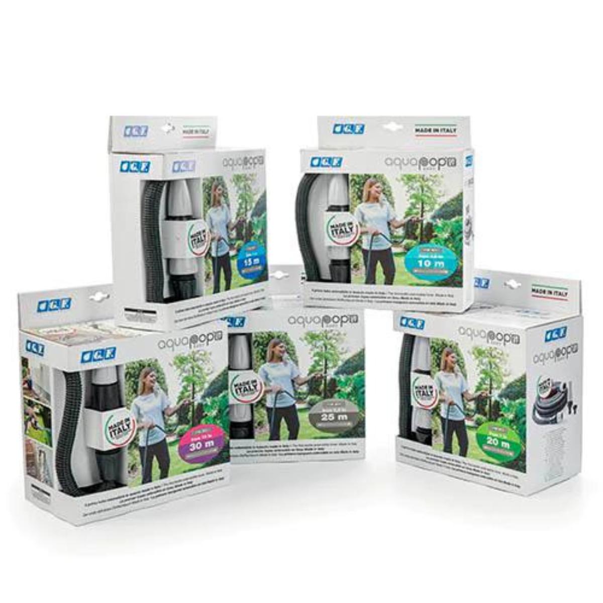 Manguera autoextensible en tela Aquapop Easy gris GF 10 m