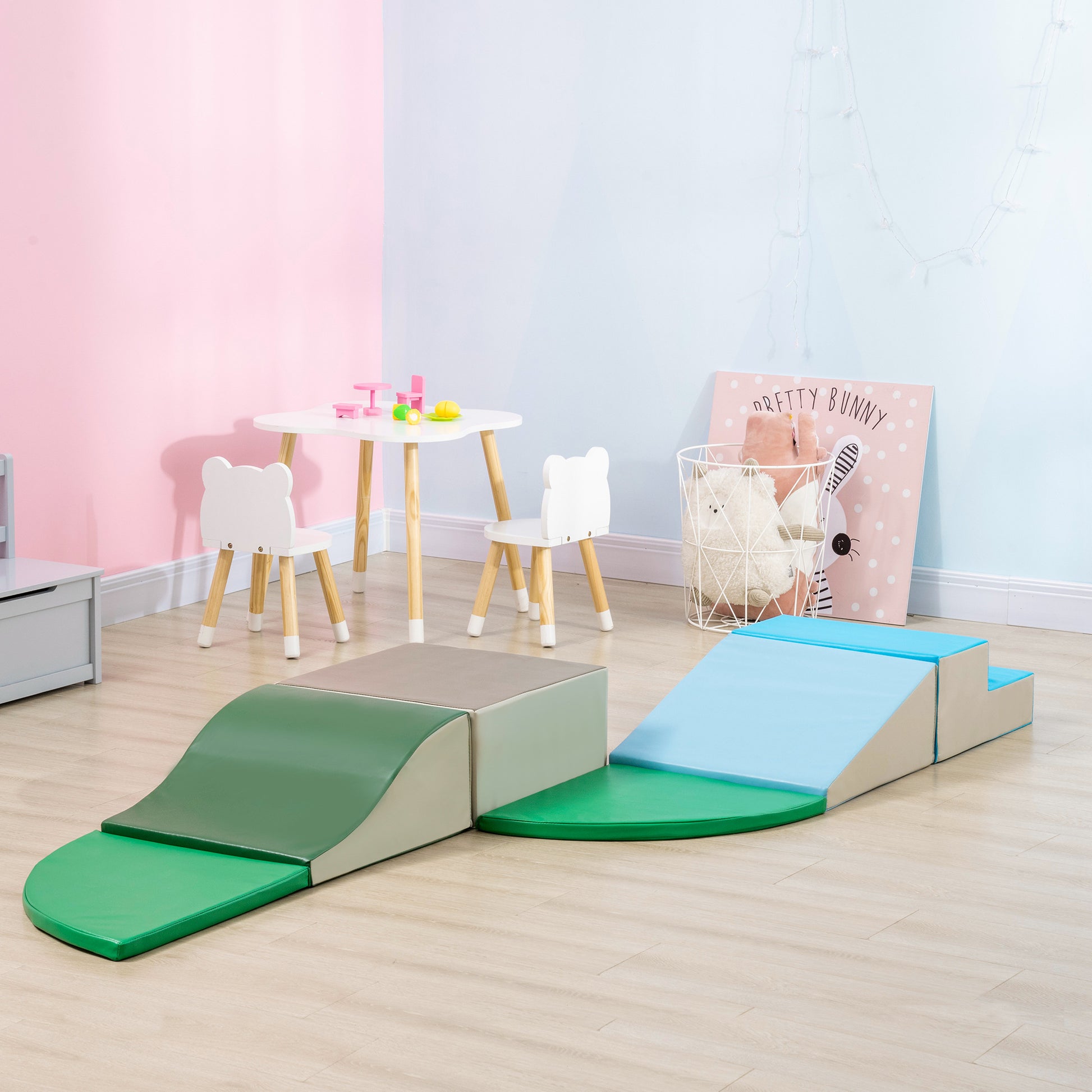 Homcom Juego De 6 Bloques De Espuma Para Niños De 12-36 Meses 150x100x24 Cm_1