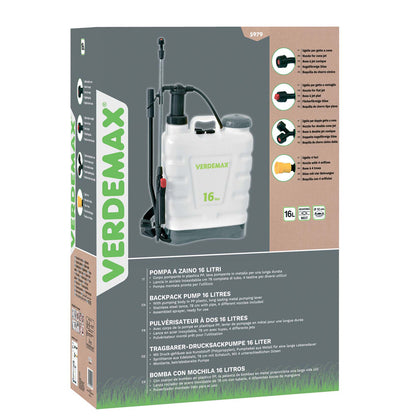 Pulverizador de mochila profesional 16 l Verdemax