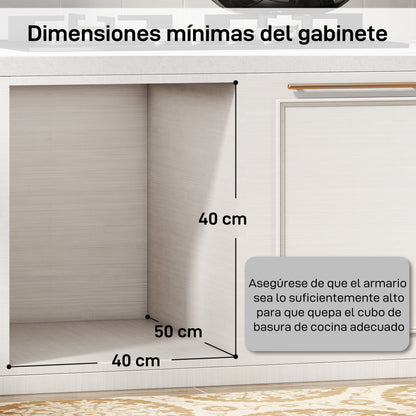 Caixote Do Lixo Homcom Abs, Pp Cinzento Claro 48x34.3x35.1 Cm_5