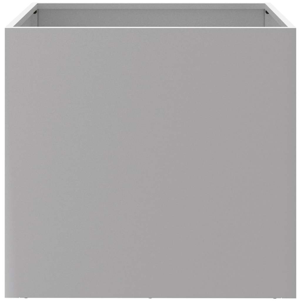 Jardinera De Acero Galvanizado Plateado 42x40x39 Cm_4