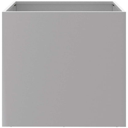 Jardinera De Acero Galvanizado Plateado 42x40x39 Cm_4