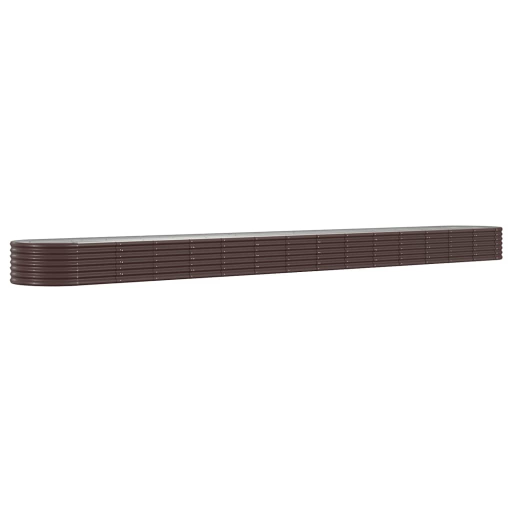 Jardinera Arriate Acero Galvanizado Marrón 620x80x36 Cm_0