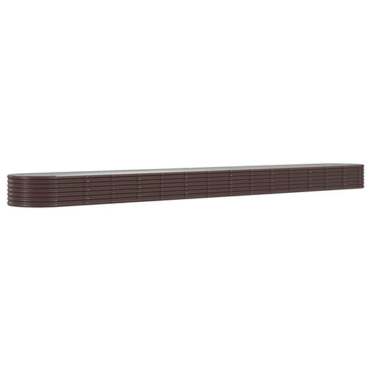 Jardinera Arriate Acero Galvanizado Marrón 620x80x36 Cm_0
