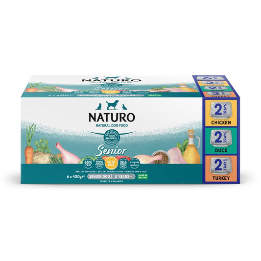 Naturo Comida Humeda Perro Senior Natturo Multipack De Sabores Variados 400g X 6 Latas_0