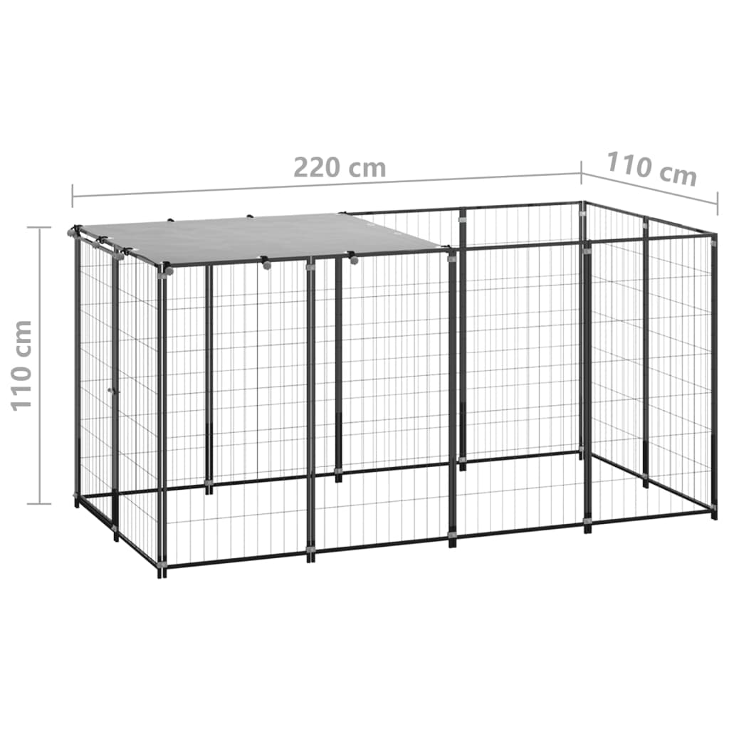 Perrera Negra 2,42 M² Acero_5