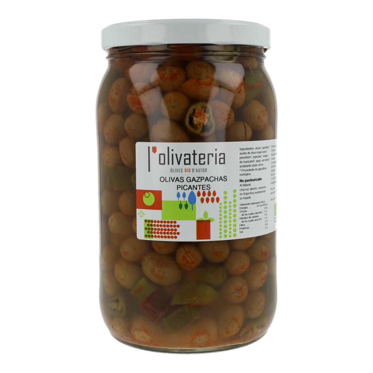 Aceitunas Gazpachas Picantes Bio Olivateria 1.1Kg (Granel)