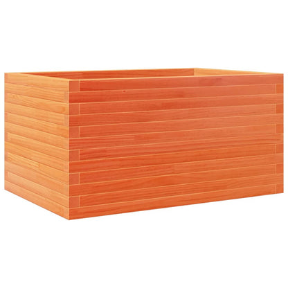 Jardinera Madera Maciza De Pino Marrón Cera 90x60x45,5 Cm_0