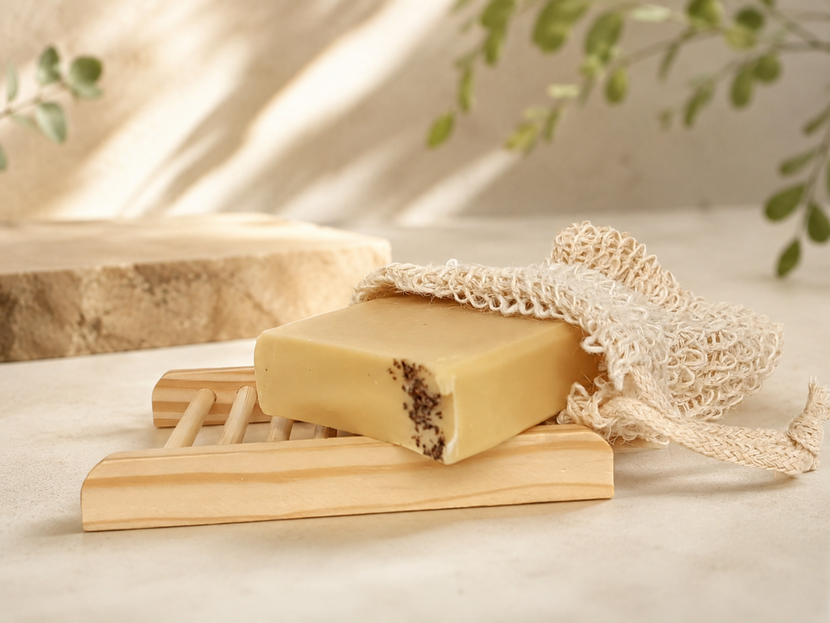 Jabonera de madera de regalo + 2 jabones sólidos de uva 100 G - Lismare_5