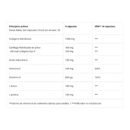 Hyaluronic &amp; Collagen 120 Caps_1