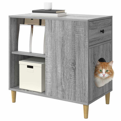 Casa Para Gatos Gris Sonoma 72 X 42.5 X 70 Cm_2