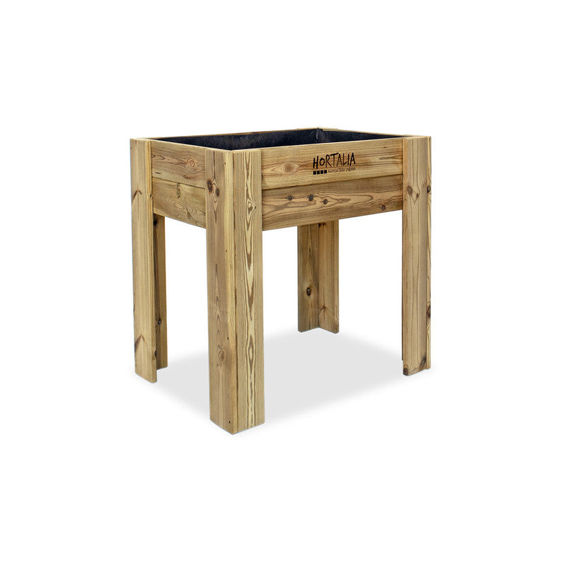 Mesa De Cultivo Elevada Madera Tratada Exterior Hortalia Gardenbrico M80 80x60x80 Cm_0