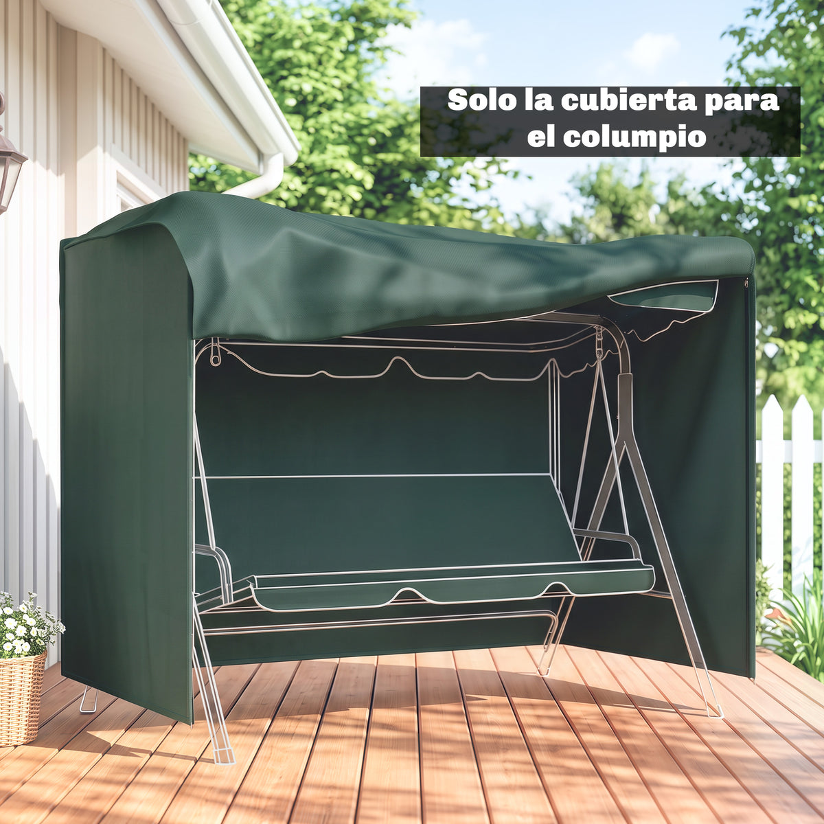 Outsunny Funda Columpios Jardín Con Cremallera Cubierta Muebles De Exterior_3