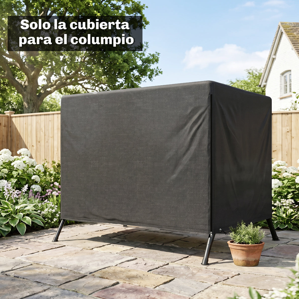 Funda Para Columpio Outsunny Pe Negro 215x155x150 Cm_3