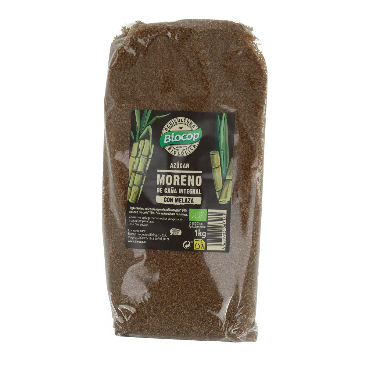Azúcar Moreno de Caña Integral con Melaza Bio Biocop 1kg