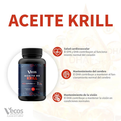 Aceite de krill Vecos 90 perlas