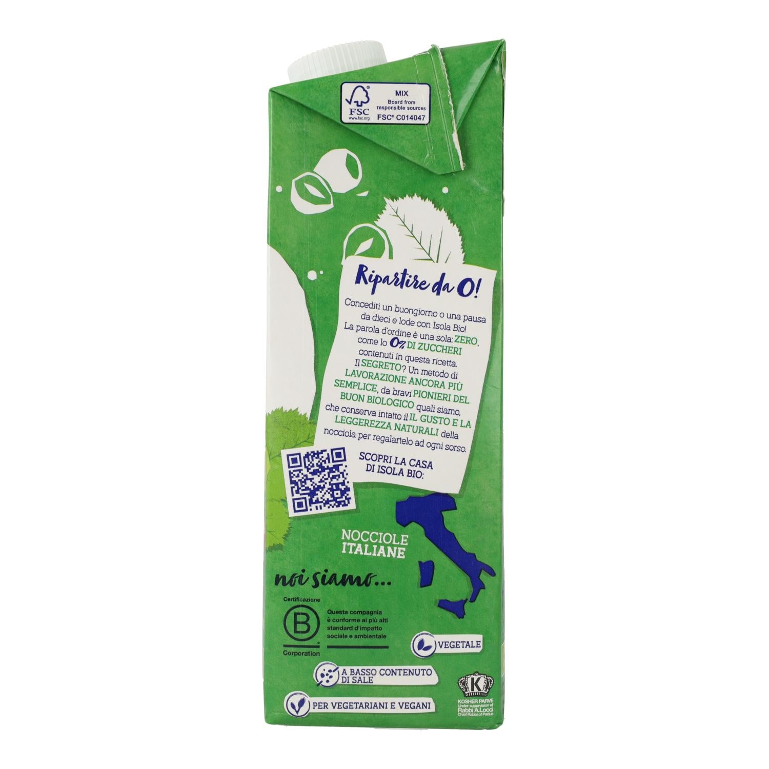 Pack 6 x Bebida de Avellana BIO Isola Bio 1 L